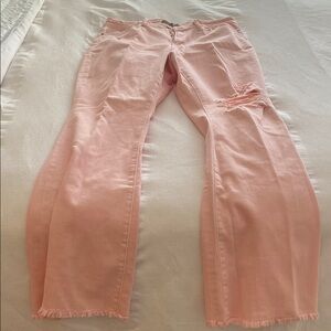 Judy Blue Pink Distressed Women's Jeans